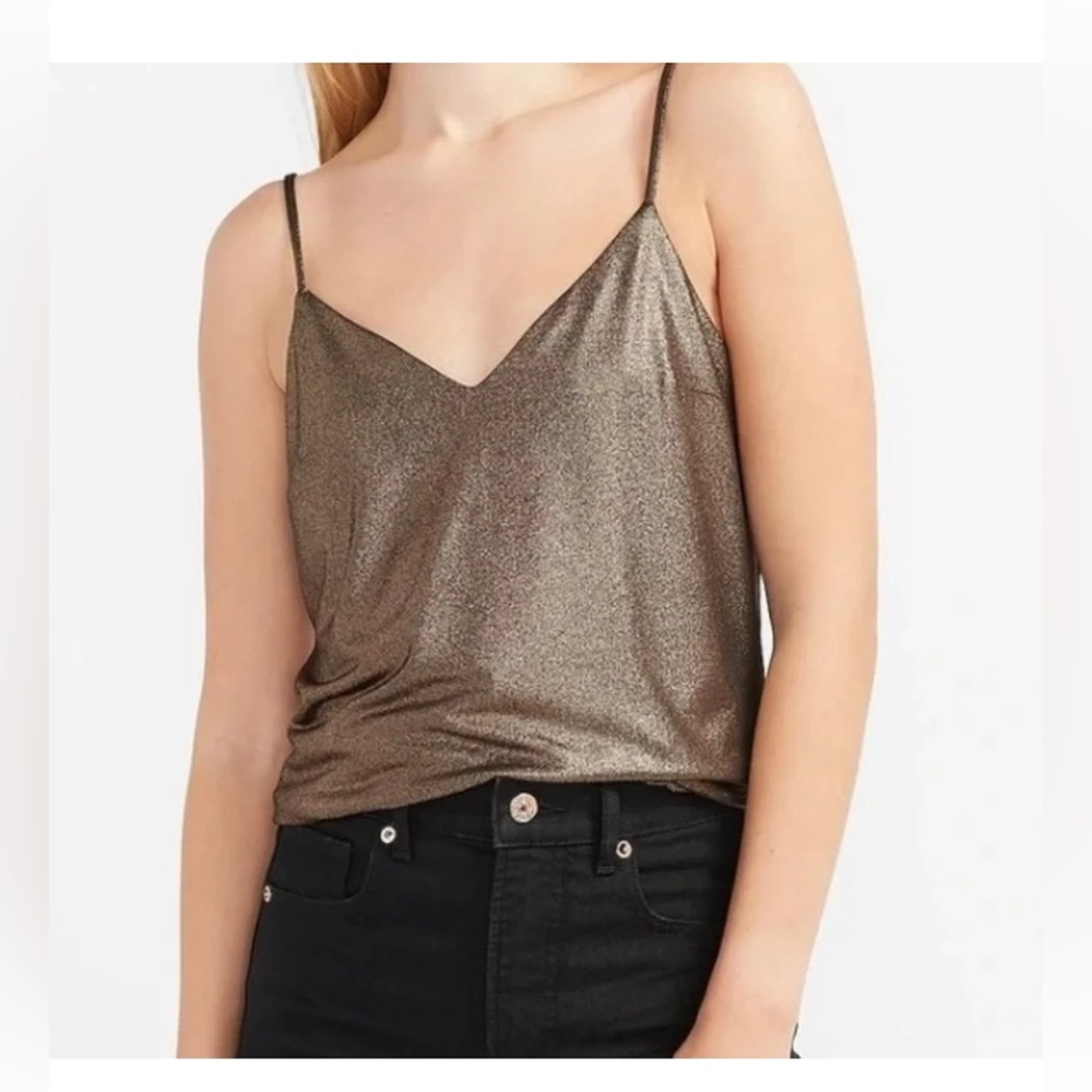 Express Gold shimmer cami tank top